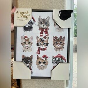 Christmas Cat Wall Art with Festive Cats